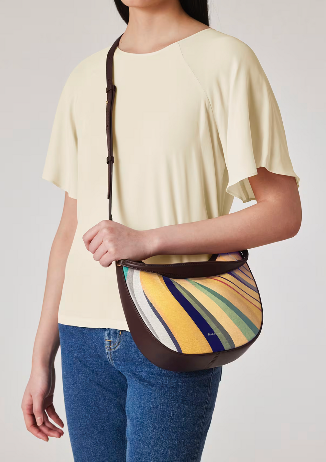 Ps Paul Smith - Women's 'Dusky Swirl' Leather Mini Hobo Bag