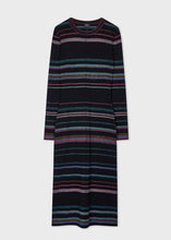 Load image into Gallery viewer, Ps Paul Smith - Women&#39;s Black &#39;Midnight Swirl&#39; Glitter Stripe Knitted Dress
