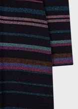 Load image into Gallery viewer, Ps Paul Smith - Women&#39;s Black &#39;Midnight Swirl&#39; Glitter Stripe Knitted Dress
