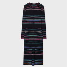 Load image into Gallery viewer, Ps Paul Smith - Women&#39;s Black &#39;Midnight Swirl&#39; Glitter Stripe Knitted Dress
