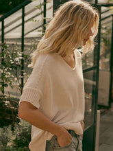 Load image into Gallery viewer, Repeat - V-Neck Cotton Knit Poncho
