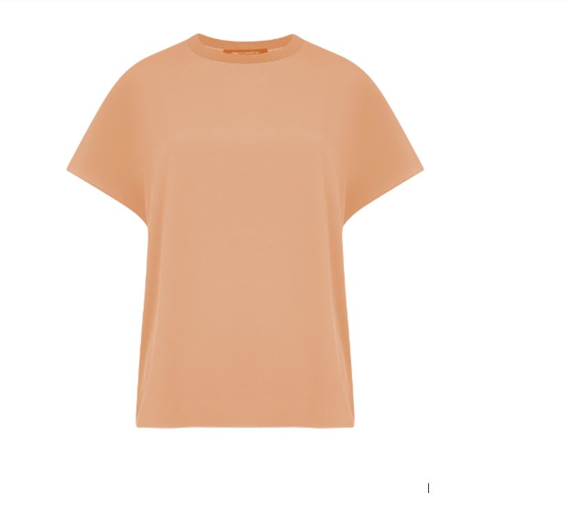 French Connection - Crepe Light Crew Neck Top in Melon