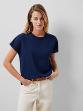 Load image into Gallery viewer, French Connection - Crepe Light Crew Neck Top in Navy
