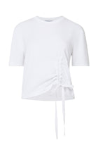 Load image into Gallery viewer, French Connection - Rallie Cotton Rouched T in White
