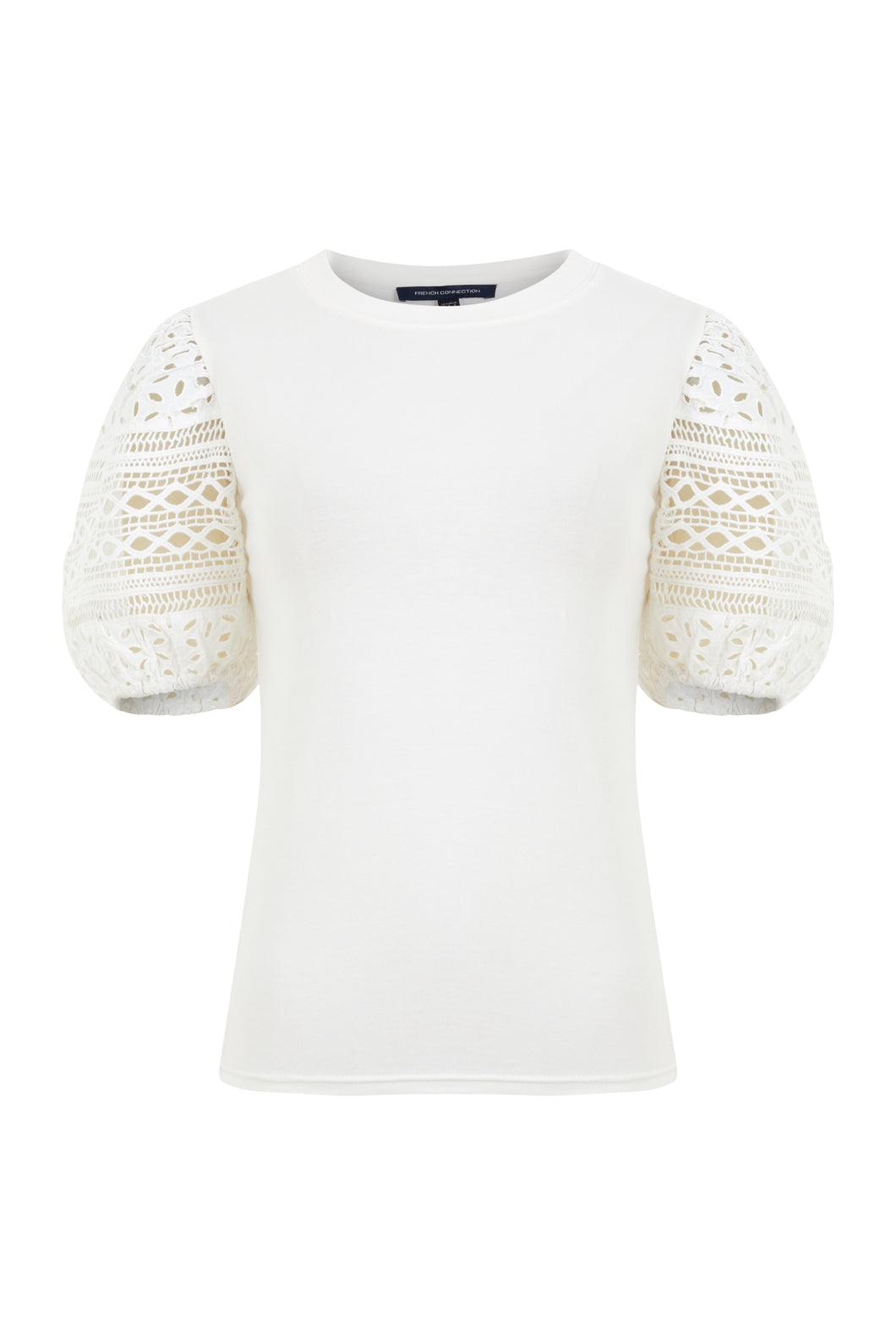 French Connection - Rosana Anges Broiderie T Shirt in White