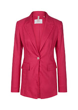 Load image into Gallery viewer, Riani - Linen Blazer in Raspberry
