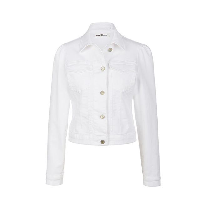 Riani - Cropped White Denim Jacket