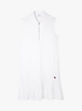Load image into Gallery viewer, Ps Paul Smith - Women&#39;s White Cotton Zebra Logo Polo Dress
