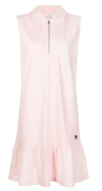 Ps Paul Smith - Women's Pink Cotton Zebra Logo Polo Dress