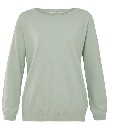 Yaya - Boatneck Sweater in Mineral Grey