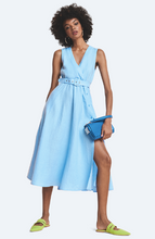 Load image into Gallery viewer, Riani - Linen Dress with Belt in Blue Delight
