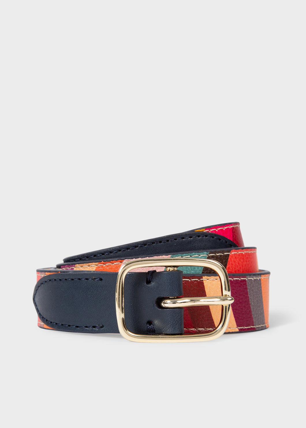 Ps Paul Smith - Thin Belt with Swirl Detail