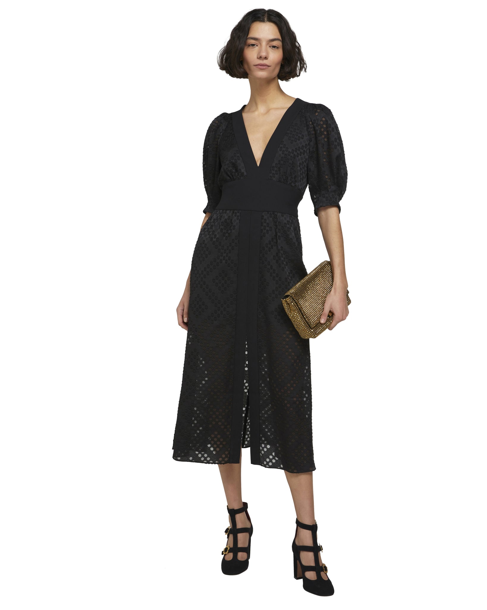 Ted baker store black midi dress